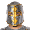 Casco Medieval Plateado Adulto - Accesorio Guerrero Antiguo Disfraz