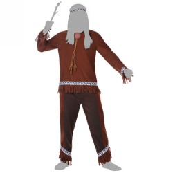 Disfraz de Indio Adulto Marrón Oscuro - Carnaval Lejano Oeste