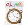 Reloj Dorado Decorativo 20cm PVC - Complemento Perfecto para Disfraz