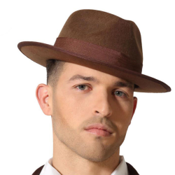 Sombrero de Gánster Marrón para Adultos - Elegancia con Estilo