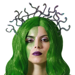 Diadema Medusa Multicolor con Serpientes para Mujer Adulto - Mitología