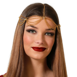 Joya Árabe Dorada para Pelo Adulto - Elegancia Oriental