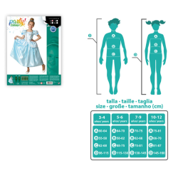 Disfraz de Princesa Azul para Niña - Magia y Fantasía Infantil