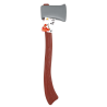 Hacha Leñador 60 cm Disfraz - Accesorio PVC