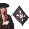 Bandera Pirata 42x30cm con Palo - Accesorio Disfraz Pirata
