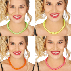 Collares Neón Surtidos 40cm – Accesorios Luminosos Fiesta | Moda Retro