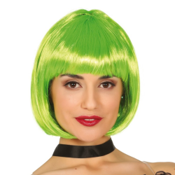 Peluca Verde Media Melena Adulto - Estilo y Color Vibrante