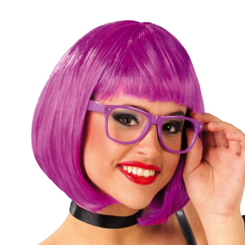 Peluca Lila Media Melena Adulto - Transformación Instantánea | Disfraces