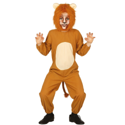 Disfraz de León Infantil con Gorro - Aventuras de la Selva para 3-12 Años