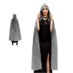 Capa Plateada Lamé 140cm para Adultos - Perfecta para Disfraces Elegantes