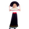Disfraz de Belleza Mexicana con Falda para Niña - Vestido Colorido Incluido