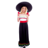 Disfraz de Belleza Mexicana con Falda para Niña - Vestido Colorido Incluido