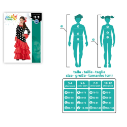 Disfraz Flamenca Rojo Niña