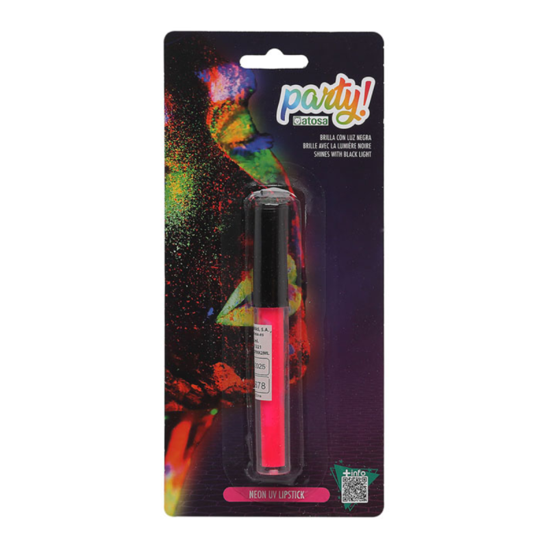 Pintalabios Neon Glow in the Dark Rosa - Brilla con Luz Negra