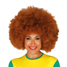 Peluca Afro Castaña Voluminosa para Adultos – Estilo Años 70