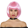 Peluca Rosa Corte Bob para Adulto - Estilo Audaz y Moderno