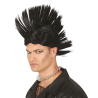 Peluca Estilo Punk con Cresta Negra para Adultos – Disfraces y Fiestas