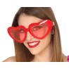 GAFAS CORAZONES ROJO XXL MUJER ADULTO