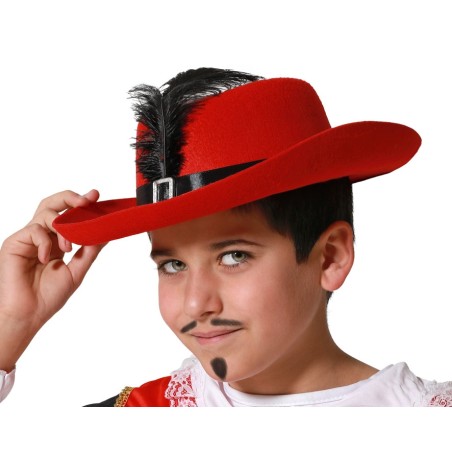 SOMBRERO MOSQUETERO HISTORIA ROJO HOMBRE NIÑO