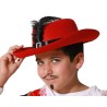 SOMBRERO MOSQUETERO HISTORIA ROJO HOMBRE NIÑO