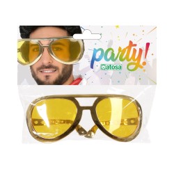 GAFAS DORADO XXL HOMBRE ADULTO