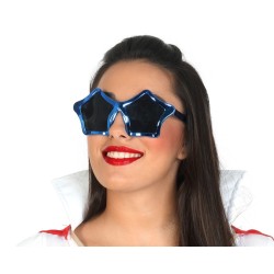 GAFAS ESTRELLAS BRILLANTES AZUL MUJER ADULTO
