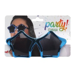 GAFAS ESTRELLAS BRILLANTES AZUL MUJER ADULTO