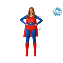DISFRAZ HEROE COMIC TRAJE ROJO MUJER ADULTO
