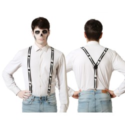 TIRANTES NEGROS DE HUESOS HALLOWEEN