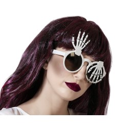 GAFAS HALLOWEEN MANO ESQUELETO BLANCAS