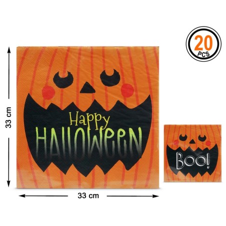 SERVILLETAS FIESTAS HALLOWEEN CALABAZAS
