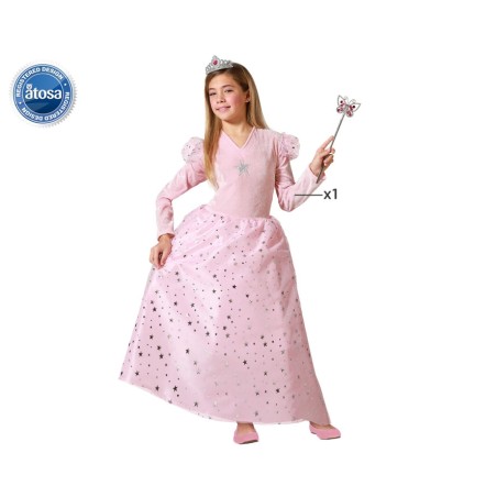 DISFRAZ HADA MADRINA ROSA ESTRELLAS NIÑA INFANTIL