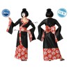 DISFRAZ GEISHA KIMONO NEGRO MUJER ADULTO