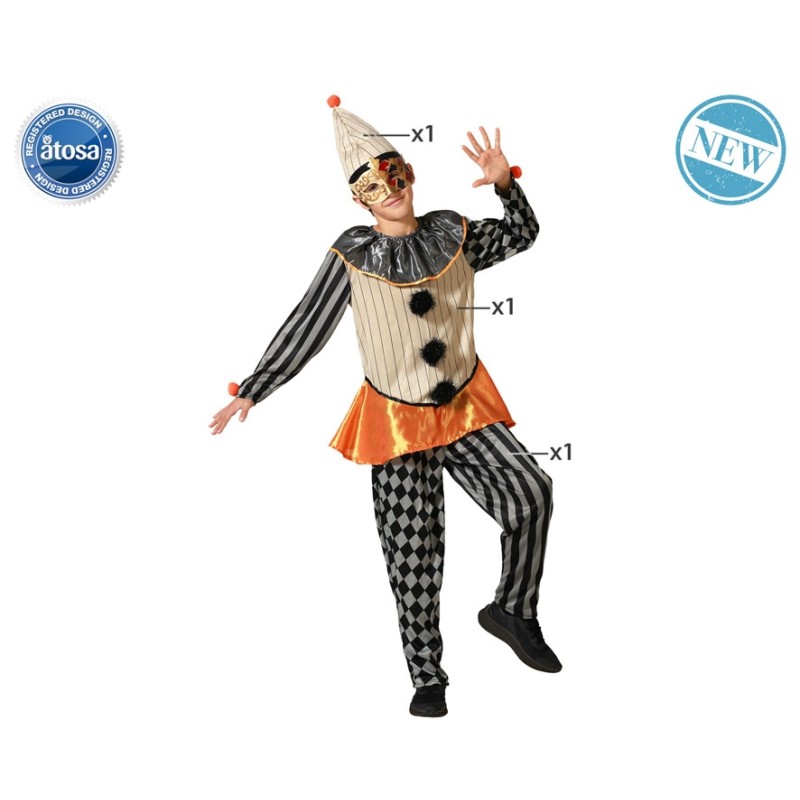 DISFRAZ POLICHINELA NIÑO INFANTIL