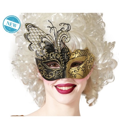 ANTIFAZ VENECIA NEGRO DORADO MUJER ADULTO