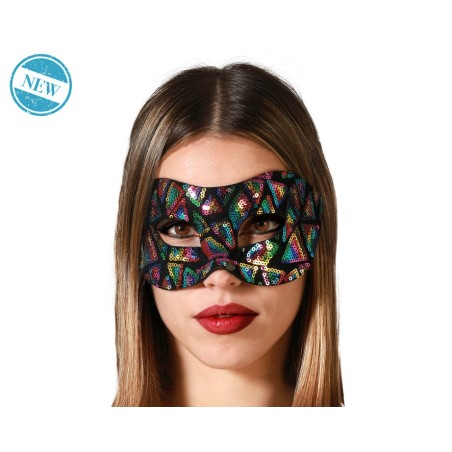 MÁSCARA VENECIANA ANTIFAZ MULTICOLOR MUJER ADULTO