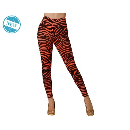 LEGGINGS NARANJA Y NEGRO
