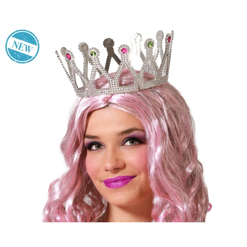 CORONA FANTASÍA REY PLATEADO MUJER ADULTO