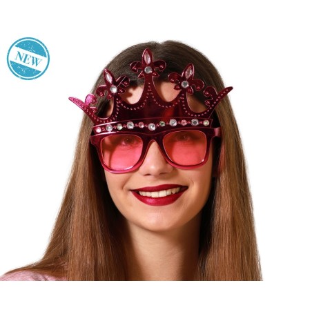 GAFAS CORONA BRILLANTES ROSA MUJER ADULTO