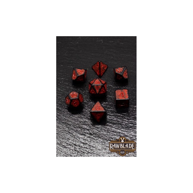 RAWBLADE ANCIENT SET DADOS RED(7)