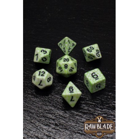 RAWBLADE CRACKED SET DADOS GREEN (7)