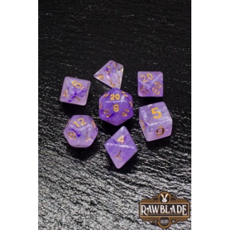 RAWBLADE GEMSTONE SET DADOS AMETHYST (7)