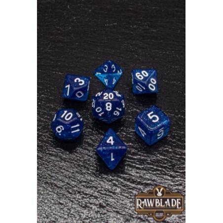 RAWBLADE GLITTER SET DADOS DARK BLUE (7)