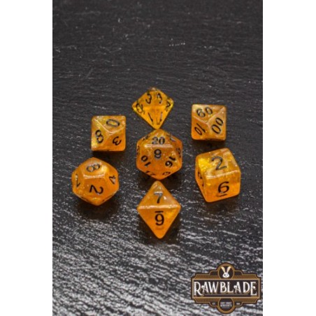RAWBLADE GLITTER SET DADOS ORANGE (7)