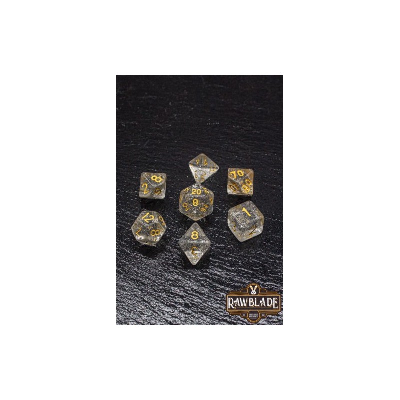 RAWBLADE GLITTER SET DADOS WHITE (7)