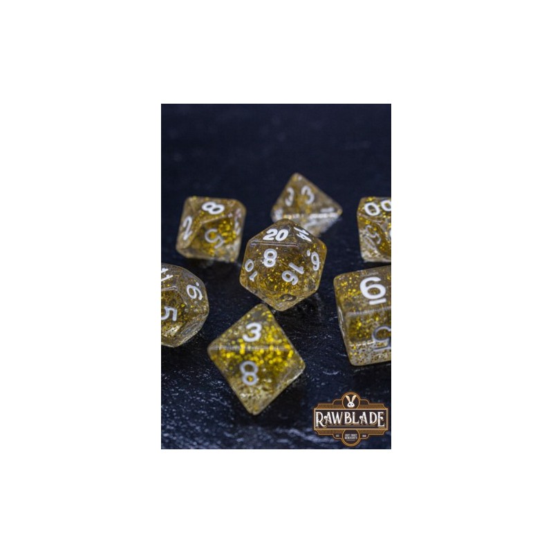 RAWBLADE GLITTER SET DADOS YELLOW (7)