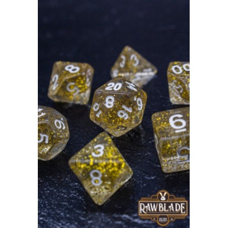 RAWBLADE GLITTER SET DADOS YELLOW (7)