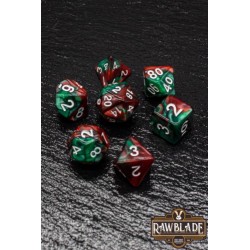 RAWBLADE MARBLE SET DADOS GREE/RED (7)