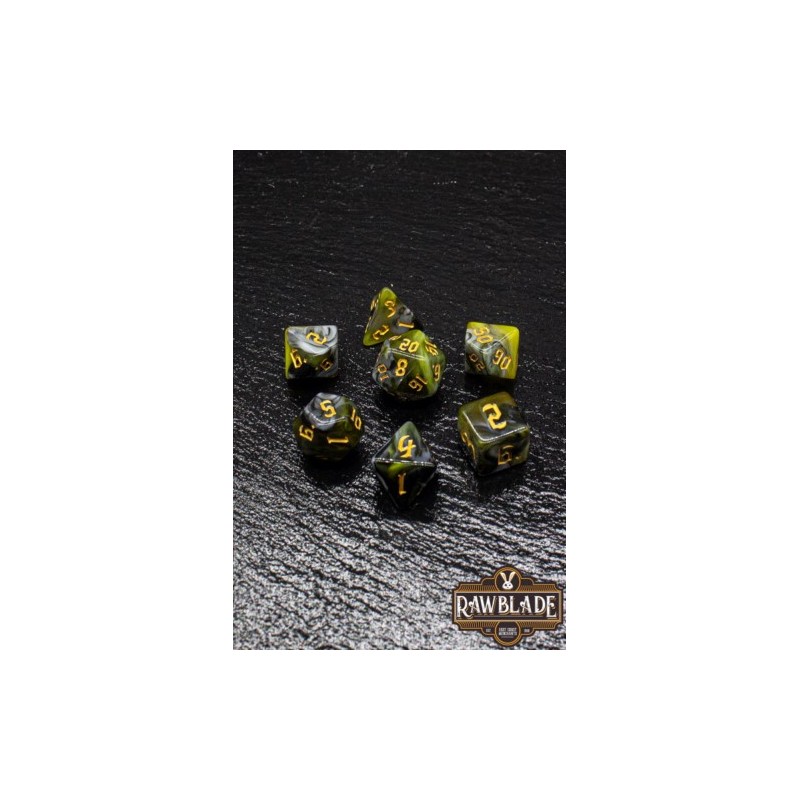 RAWBLADE MARBLE 4 CO SET DADOS EBONY  (7)