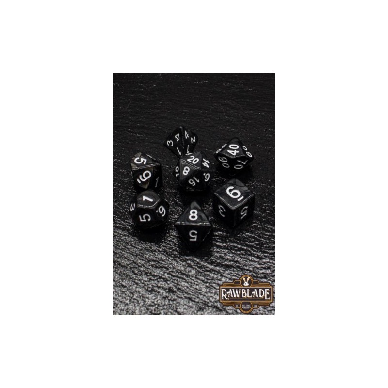 RAWBLADE MARBLE SET DADOS BLACK (7)